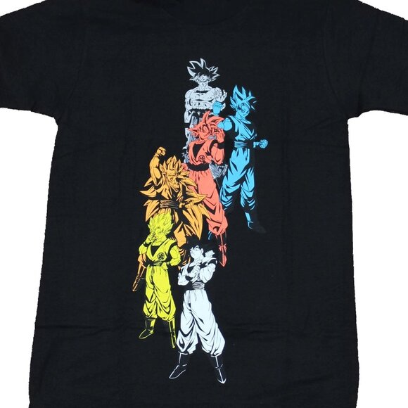 Dragon Ball Z Adult New T-Shirt - Goku's Many Versions Unisex T Shirt 187 - Picture 2 of 5